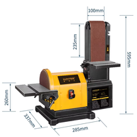 Sander à bande LUXTER 900W, disque de 200 mm, banc de travail, meulage