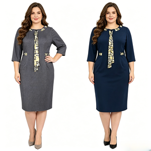 Robes de bureau grande taille pour femmes, tenues professionnelles, vêtements de travail formels - Product Image 1