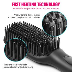 <span class=keywords><strong>Meilleure</strong></span> vente <span class=keywords><strong>Brosse</strong></span> <span class=keywords><strong>chauffante</strong></span> en céramique à ions négatifs pour lisser les cheveux et la barbe sans frisottis - Product Image 3