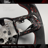 Volant en fibre de carbone LED forgé rouge personnalisé pour Ford Mustang GT EcoBoost Dark Horse SC RTR GTD 7ème génération S650 2024-2026