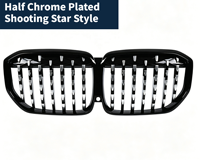 Pour BMW X5 G05 18-22, calandre avant style étoile filante chromée noir brillant, garniture de remplacement pour calandre avant, accessoire
