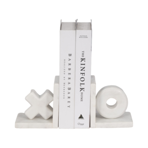 Fermalibri a forma di Xo in marmo, decorazione moderna per libreria, scrivania, soggiorno. - Product Image 2