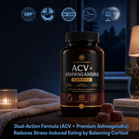Permen Gummy Ashwagandha ACV Premium untuk Mengurangi Stres & Meningkatkan Imunitas Suplemen Herbal Alami Vegan Aksi Ganda