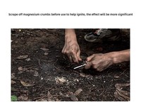 Équipement de camping allume-feu extérieur portable avec manche en bois outil de survie en milieu sauvage-bâton de feu de tige de magnésium
