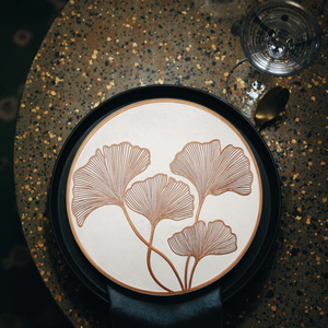 Posavasos de piel sintética de PVC ecológicos al por mayor, alfombrillas de drenaje, manteles individuales bronceadores, diseño hueco, cocina contemporánea mediana de 38cm - Product Image 1