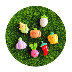 Mix Smile Vegetal Resina Encantos Kawaii <span class=keywords><strong>Pegatinas</strong></span> para Imán de Nevera Scrapbook Caja de Lápices Adornos - Product Image 1