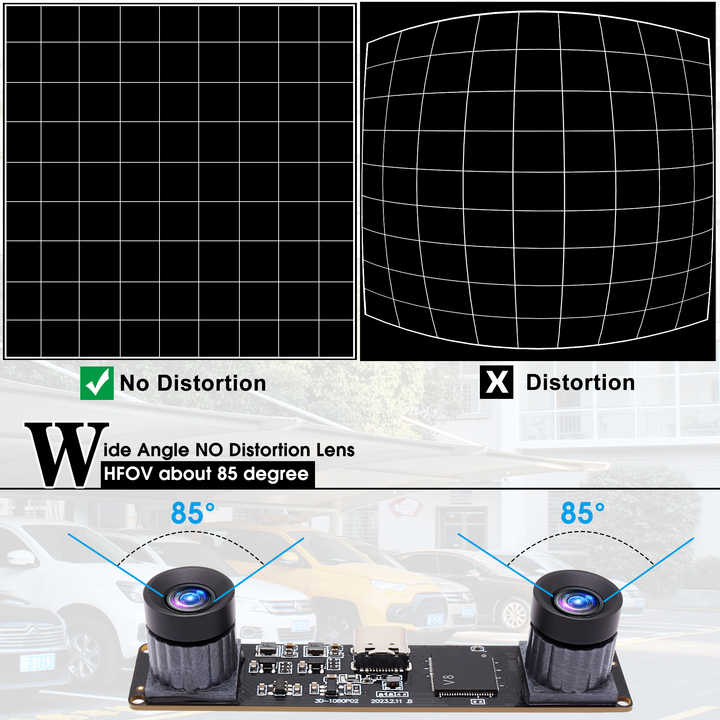 ELP 3D Stereo Camera - 3840x1080p 60FPS High Speed USB Module for 3D VR ...