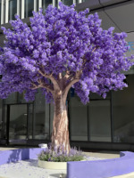 Grand arbre artificiel Jacaranda violet pour décoration intérieure et extérieure, idéal pour les mariages