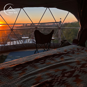 Dôme géodésique préfabriqué 7m avec intérieur spacieux pour maisons de glamping permanentes ou hébergements de villégiature en plein air - Product Image 6