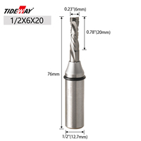 Tideway A9 Industrial Grade TCT Up&Down Router Bit Baja Kecepatan Tinggi Berlapis AlTiN 2-Flute OEM/ODM untuk CNC Papan Plat Tebal