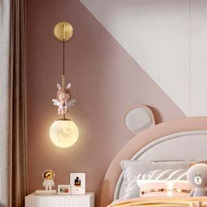 Habitación minimalista de princesa, habitación de niños, luz de pared de cobre, luz de pared <span class=keywords><strong>Annie</strong></span> de bebé, lámpara de noche de dormitorio de estilo moderno bonito - Product Image 3