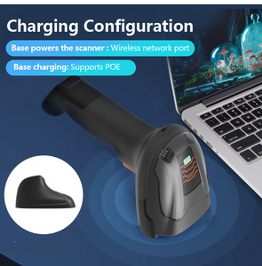 Lonvill cổng mạng không dây công nghiệp cầm tay máy quét mã vạch với PoE cung cấp điện cơ sở - Product Image 3