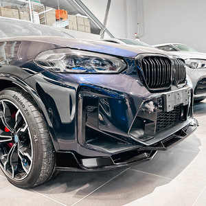 Bmw X3m X4m F97 F98 Lci 2022+ Front <b>Lip</b> <b>Splitter</b> Bumper Modification Part Piano Black Carbon Fiber Texture Abs Material - Product Image 1