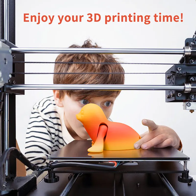 OEM/ODM iSANMATE mat etkisi PLA + 3d baskı mat degrade filament 1kg makara satılık kırmızı + sarı filamentler için 3d yazıcı