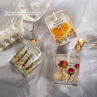 Velas de Cera de Soja Hechas a Mano de 350 g, Lindo Diseño Floral, Aroma a Jazmín, Juego de Regalo Personalizado para Bodas y Cumpleaños