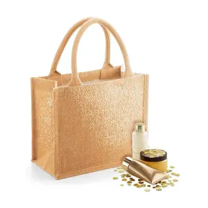 Shopper Shimmer Jute <b>Mini</b> <b>Gift</b> <b>Bag</b> personalized merchandising - Product Image 3