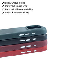 Étui en cuir velours rouge cramoisi pour iPhone 17 Pro – Sensation tactile premium et style accrocheur pour le bureau et les week-ends 16/15