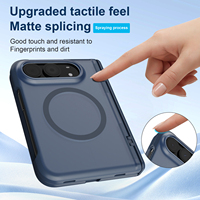 Huanmin pour iPhone Duo 2-en-1, étui magnétique à charnière anti-chute et protection d'écran tout-en-un, design animalier