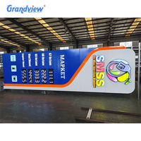 Enseigne pylon extérieure personnalisée en gros pour station-service, avec logo LED lumineux, fonction SDK, fabricant OEM, garantie 1 an