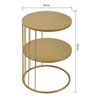 Nouvelle conception de table basse à café et à thé en métal à double étage