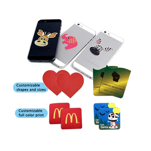 Custom Adhesive Microfiber Sticky Mobile <b>Phone</b> Cleaning Pad Sticker Mini <b>Screen</b> <b>Cleaner</b> - Product Image 1