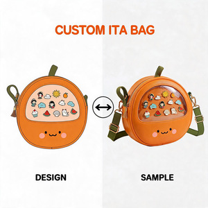 กระเป๋า Ita Bag แบบสั่งทำพิเศษ พร้อมที่โชว์เข็มกลัดเคลือบเงา กระเป๋าสะพายข้างสำหรับนักสะสมอนิเมะ ขายส่ง - Product Image 1