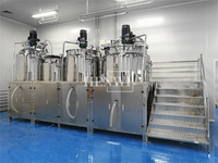 Mélangeur de gel capillaire Henwi 200-5000 litres, machine à fabriquer l'huile capillaire, mélangeur homogénéisateur sous vide haute vitesse pour crème cosmétique