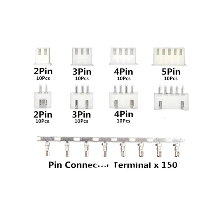 XH2.54 2p 3p 4p 5 pin 2.54mm Pitch Terminal Kit / Housing / Pin Header JST Connector Wire Connectors Adaptor XH Kit
