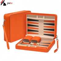 Ensemble de mini-jeux d'intérieur : Dames magnétiques vertes de luxe, Backgammon turc de voyage, pliable et durable