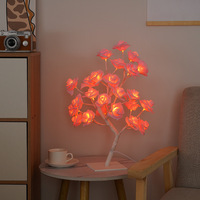 LED-Rosenbaum-Lampe - USB-Betrieben, PVC-Tischdekorationsleuchte, Warme Stimmungsbeleuchtung für Festliche Nächte, Instagram-Style Raumbeleuchtung