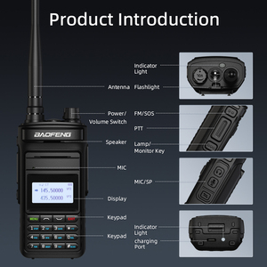 Baofeng p15uv Walkie Talkie không khí đầy đủ ban nhạc Type-C Tần số không dây tầm xa di động UHF <span class=keywords><strong>VHF</strong></span> hai cách nhận ham <span class=keywords><strong>Radio</strong></span> - Product Image 6