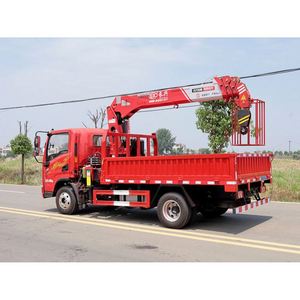 Camion-grue Shacman G1 avec grue à flèche droite Changxing de 6,3T, véhicule de travail aérien avec nacelle pour l'entretien municipal - Product Image 5