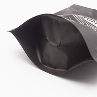 Sacs d'emballage personnalisés en Mylar avec fermeture éclair pour graines, anti-odeur, noirs mats, avec logo