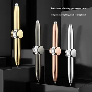 Sáng tạo đa chức năng 1.0mm Logo Gyro bút dạ quang giải nén dẫn ánh sáng nhấp nháy căng thẳng cứu trợ ngón tay bằng văn bản kim loại - Product Image 1