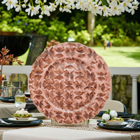 Assiette en plastique réutilisable décorative créative pour restaurant, mariage et fête, à motifs d'usine pour desserts, salade, snack, décoration