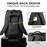 Sac à dos pour ordinateur portable 17 pouces résistant à l'eau avec logo personnalisé pour homme, idéal pour les déplacements professionnels, grande capacité, loisirs et voyages