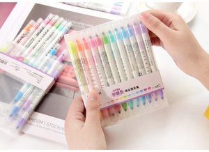 Bộ 12 Bút Đánh Dấu Hai Đầu Đánh Dấu Màu Sáng Để Trang Trí Nhật Ký - Product Image 4
