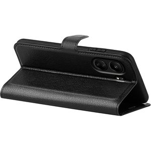 Funda con tapa para Xiaomi Redmi 13C 4G LTE C65, funda protectora magnética de cuero PU tipo billetera, color negro - Product Image 6