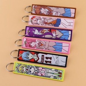 2026 New Designs 6 Designs Japan Style Fruits <b>Baskete</b> Woven Cartoon Pattern Keychain Bell Journey Embroidered Keychain - Product Image 2