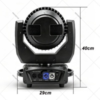 FEIYUEYUE DMX512 7x40W LED RGBW Moving Head Bee Eyes Zoom Wash Light + 8W RGB Laser Light pour Scène/Club/Événements Festifs