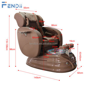 Ganzkörper-<span class=keywords><strong>Massage</strong></span>-Pedikürestuhl mit Rohrlosem Whirlpool-Jet-System und Verstellbarer Rückenlehne für Nagelstudios - Product Image 5