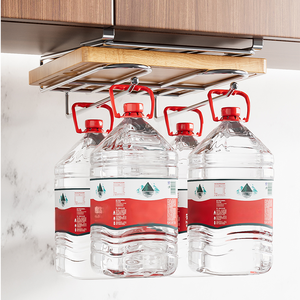 Supports de rangement pour salle de bain ou cuisine, sans perçage, multifonctionnels, pour couvercles de casseroles, accessoires de quincaillerie pour armoires, en acier inoxydable 304 - Product Image 3