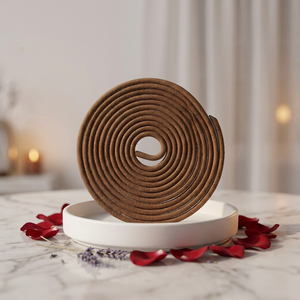 Fragrant Charming Red Rose Scented Incense Coils with Long-Lasting Aroma for <b>Home</b> Relaxation and Meditation - Product Image 1