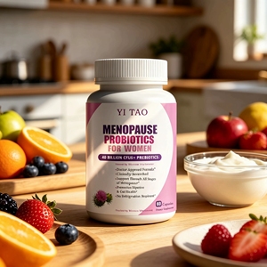 Cápsulas probióticas OEM con pH balanceado y 400 mil millones de bacterias vivas pueden mejorar los síntomas de la menopausia en mujeres. - Product Image 4