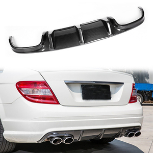 C63 AMG-סגנון אחורי מפזר עבור מרצדס-בנץ <span class=keywords><strong>CLASS</strong></span>-<span class=keywords><strong>C</strong></span> W204 2013-2014 סיבי פחמן אחורי פגוש מפזר - Product Image 3