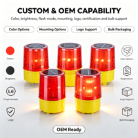 Feux de signalisation solaires à LED, clignotants rouges, balise stroboscopique IP65 pour la sécurité routière nocturne, travaux de construction, vente en gros OEM Hh