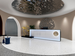 Chất Lượng Cao Sang Trọng Bằng Đá Cẩm Thạch Hàng Đầu Bàn Tiếp Tân Tùy Chỉnh Nhà Hàng Hiện Đại Truy Cập Cho Cà Phê Vẻ Đẹp Salon LED Ánh Sáng Khách Sạn Trung Tâm Mua Sắm - Product Image 5