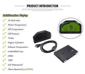 9 in 1 Rally <strong>Car</strong> Race Dash <strong>Dashboard</strong> LCD Digital <strong>Display</strong> Gauge Waterproof <strong>Car</strong> Meter Full Sensor Kit - Product Image 4