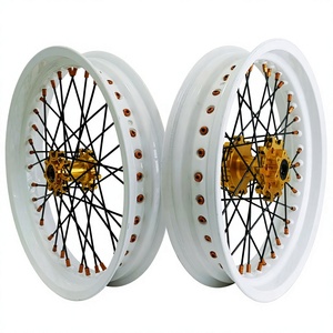 Ensemble de roues <span class=keywords><strong>Supermotard</strong></span> en alliage d'aluminium CNC de 17 pouces, jantes à rayons avant et arrière pour KTM <span class=keywords><strong>EXC</strong></span> 2022, couleur personnalisée, moto tout-terrain, motocross - Product Image 6