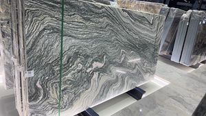 Losas de Mármol Natural Verde Goldtop, Azulejos de Pared Pulidos para Vestíbulo de Hotel, Villa, Baño, Encimera - Diseño Moderno - Product Image 3